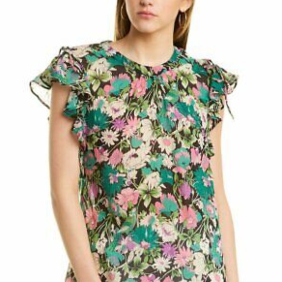 Banjanan Olga Ruffled Cotton Blouse Fiesta black - Picture 1 of 6
